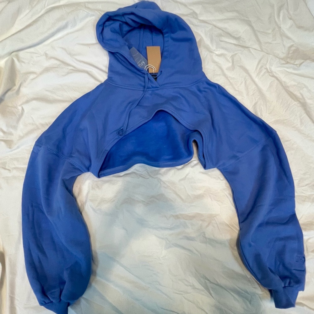 POPFLEX Blue Cropped Hoodie Shruggie